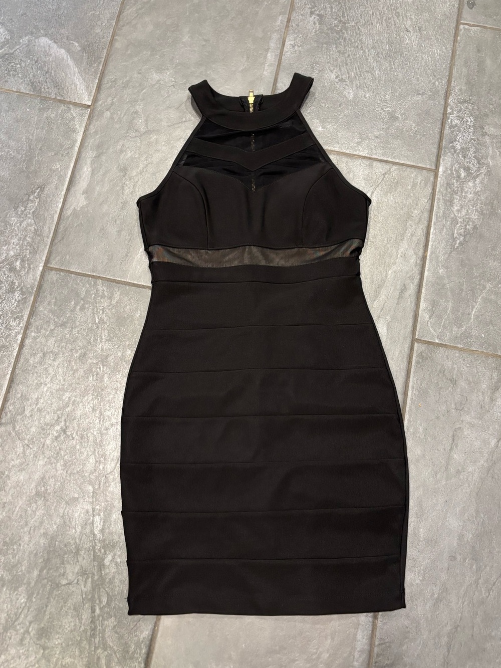 Elegant Black Sheath Halter Dress from Windsor Medium